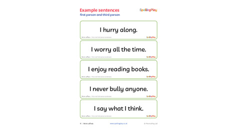 Example sentences: